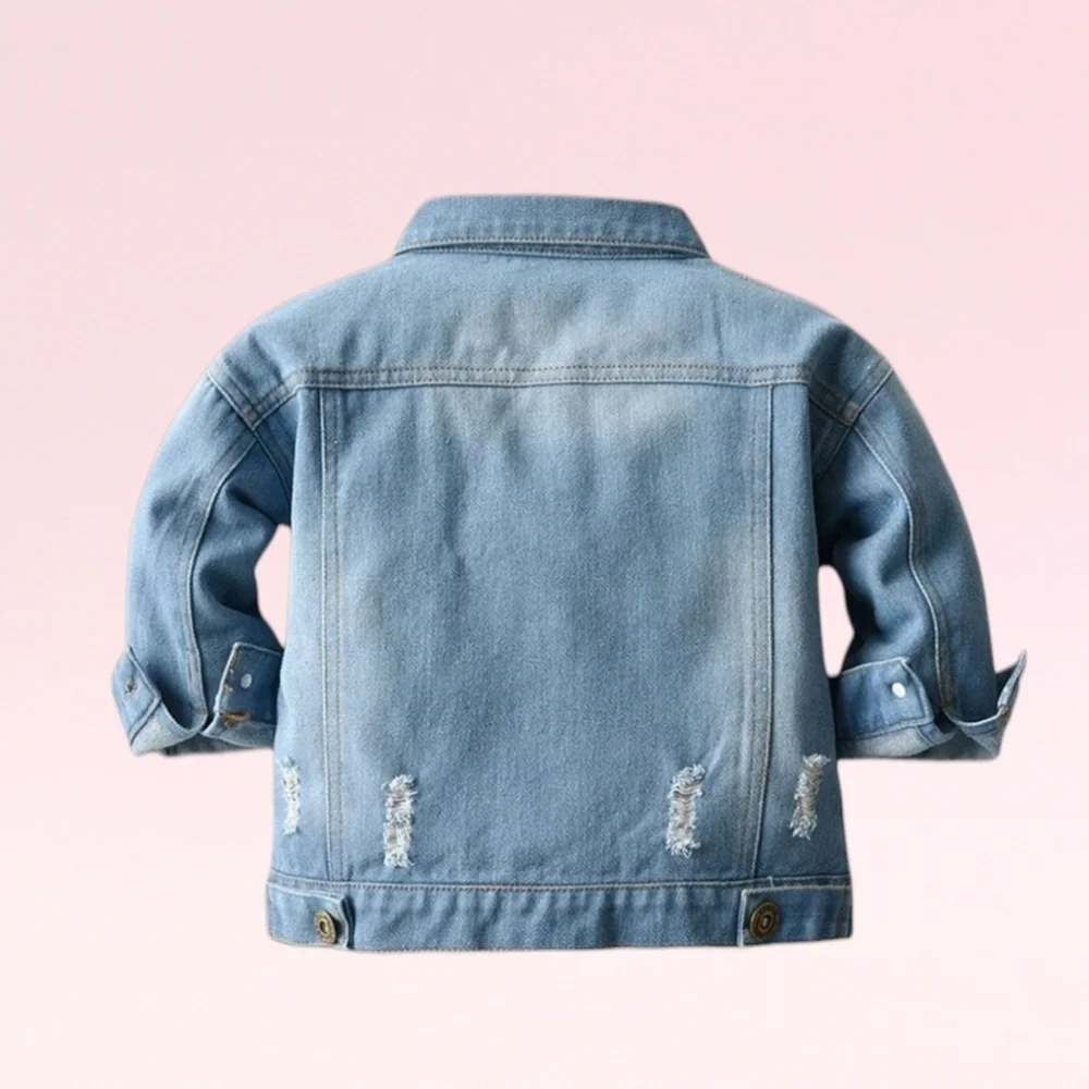 NWT Kids Distressed Denim Jacket Size 4T